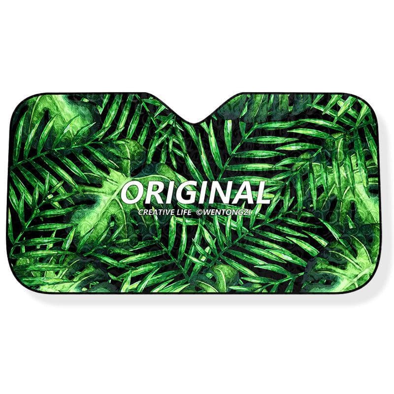 image-Car Sunshade Car With Cartoon Sunshade Front Folding Heat Insulation Film Bubble Aluminum Foil Sunshade