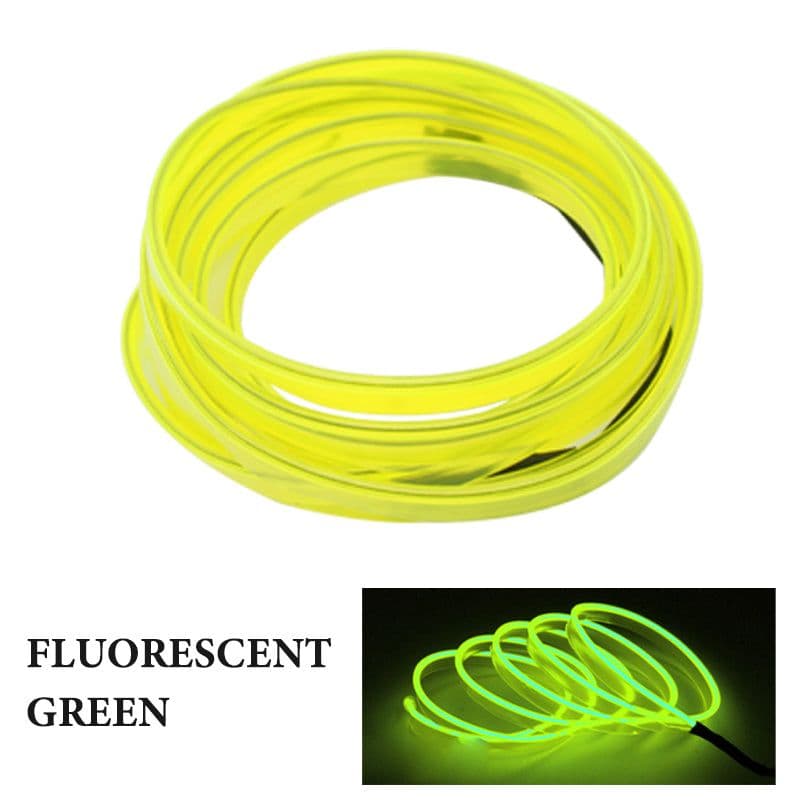 image-Car Interior Lighting El Cold Light Band Edge Wide Edge Car Atmosphere Lamp 1M2M3M 5M Luminous Line Set