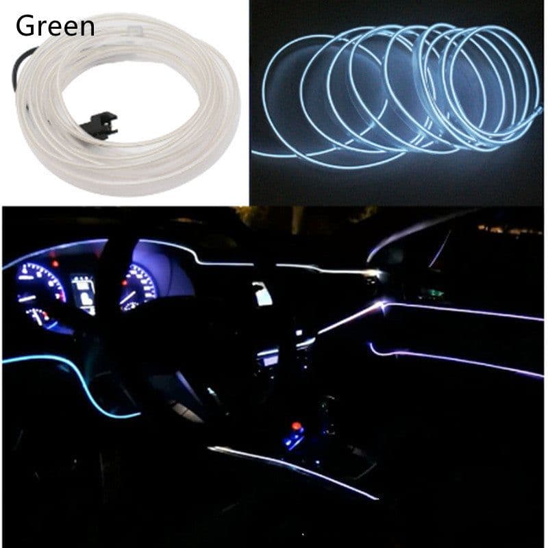 image-Car Interior Lighting El Cold Light Band Edge Wide Edge Car Atmosphere Lamp 1M2M3M 5M Luminous Line Set