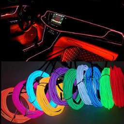 image-Car Interior Lighting El Cold Light Band Edge Wide Edge Car Atmosphere Lamp 1M2M3M 5M Luminous Line Set