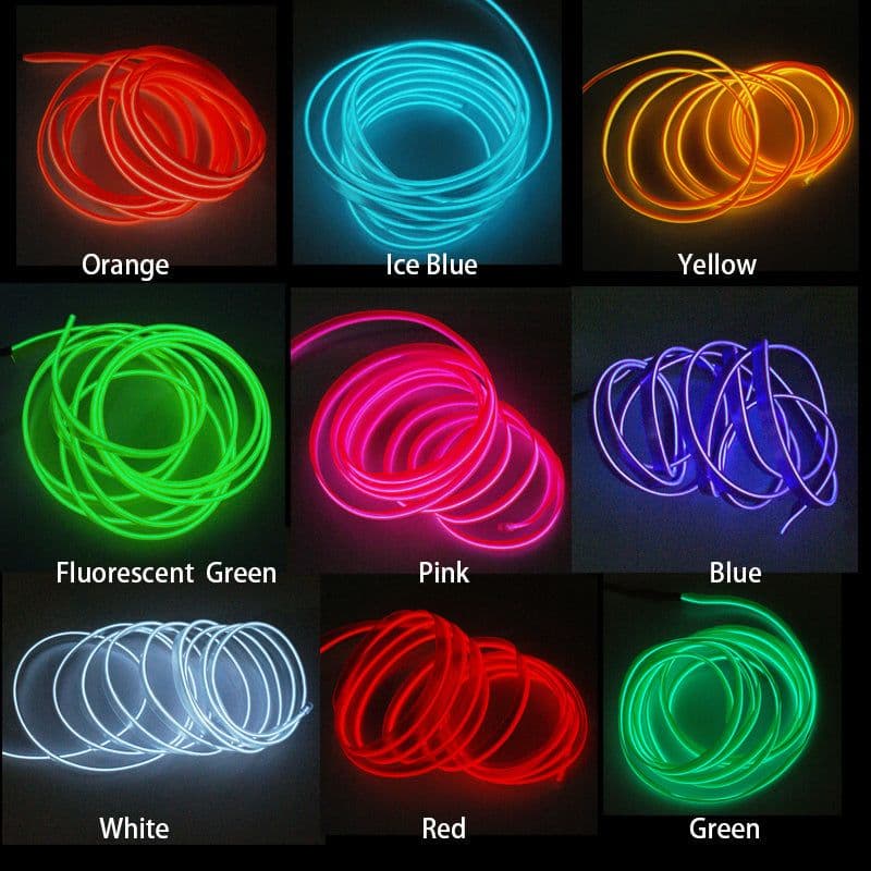 image-Car Interior Lighting El Cold Light Band Edge Wide Edge Car Atmosphere Lamp 1M2M3M 5M Luminous Line Set