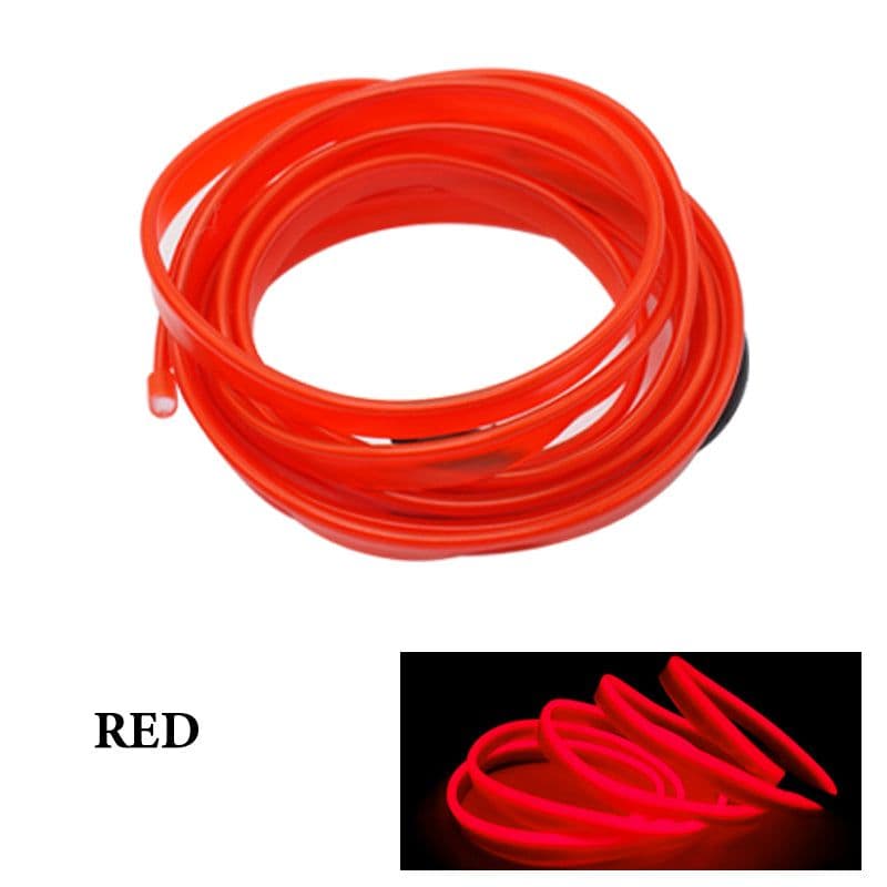 image-Car Interior Lighting El Cold Light Band Edge Wide Edge Car Atmosphere Lamp 1M2M3M 5M Luminous Line Set