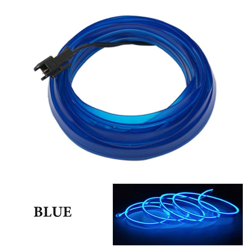 image-Car Interior Lighting El Cold Light Band Edge Wide Edge Car Atmosphere Lamp 1M2M3M 5M Luminous Line Set