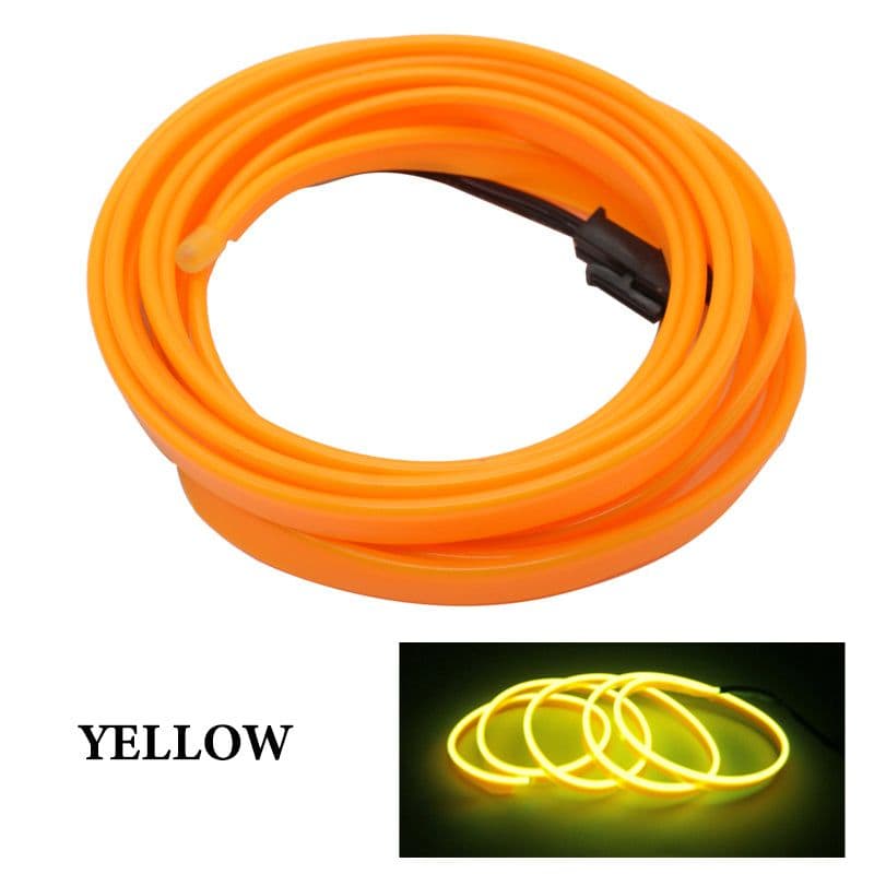 image-Car Interior Lighting El Cold Light Band Edge Wide Edge Car Atmosphere Lamp 1M2M3M 5M Luminous Line Set