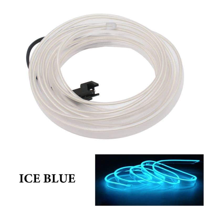 image-Car Interior Lighting El Cold Light Band Edge Wide Edge Car Atmosphere Lamp 1M2M3M 5M Luminous Line Set