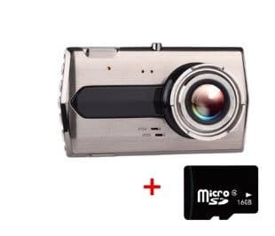 image-Zinc alloy driving recorder HD night vision Dual-lens double-record 4 inch 1080P reversing image