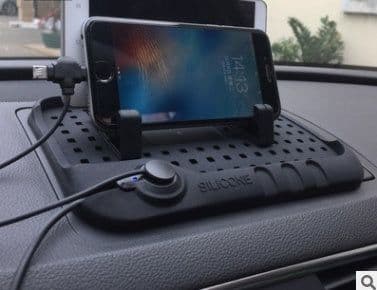 image-Car navigation bracket Car phone holder Magnetic USB charger Multifunctional silicone mat