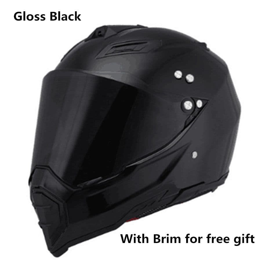 image-Off-road helmet motorcycle racing helmet road off-road dual-use helmet men and women four seasons pull helmet full face helmet