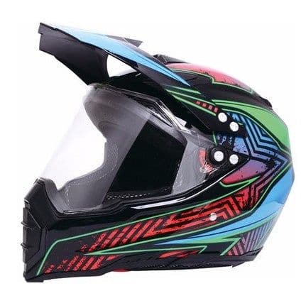 image-Off-road helmet motorcycle racing helmet road off-road dual-use helmet men and women four seasons pull helmet full face helmet