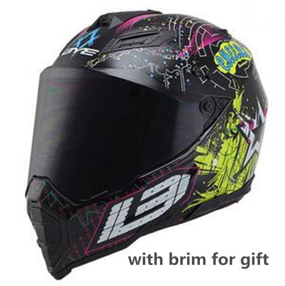 image-Off-road helmet motorcycle racing helmet road off-road dual-use helmet men and women four seasons pull helmet full face helmet
