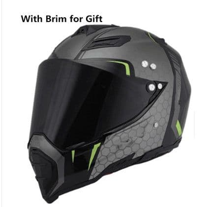 image-Off-road helmet motorcycle racing helmet road off-road dual-use helmet men and women four seasons pull helmet full face helmet