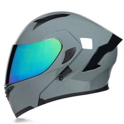 image-Half Helmet Helmet Personality Winter Locomotive Gray