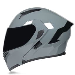 image-Half Helmet Helmet Personality Winter Locomotive Gray