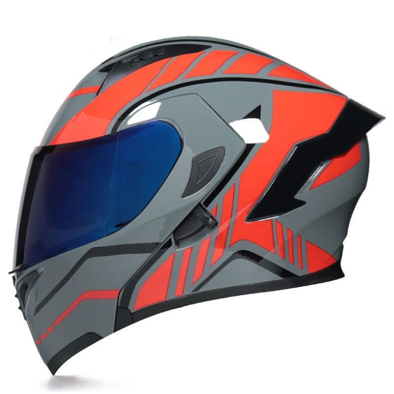 image-Half Helmet Helmet Personality Winter Locomotive Gray