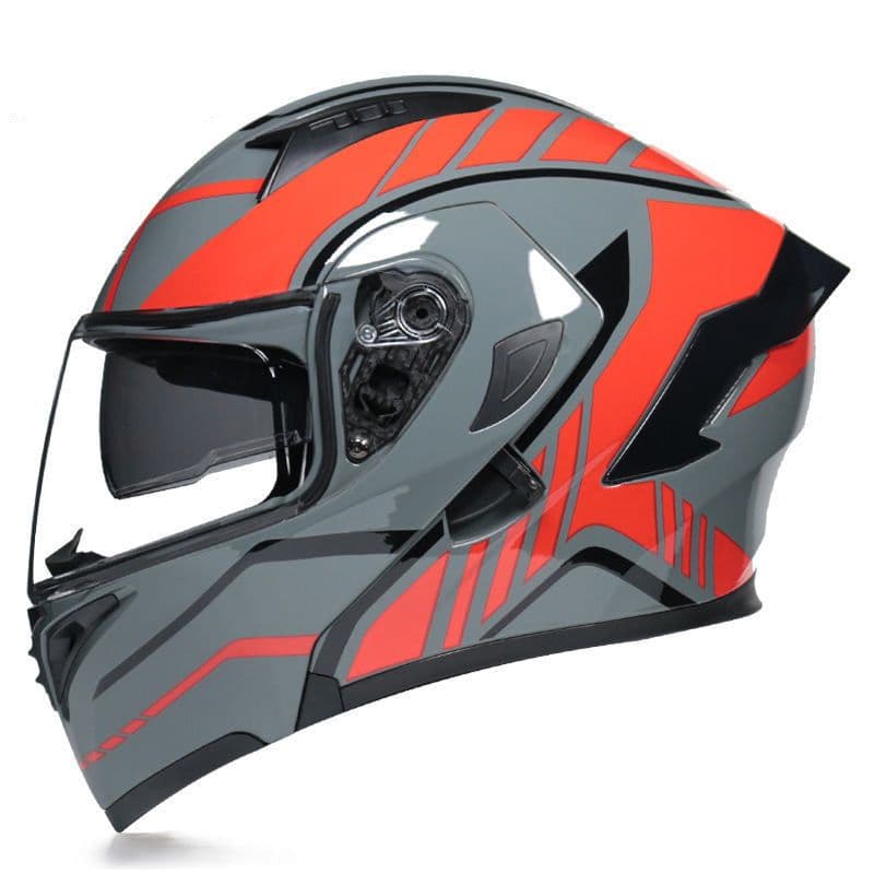 image-Half Helmet Helmet Personality Winter Locomotive Gray