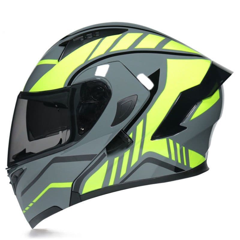 image-Half Helmet Helmet Personality Winter Locomotive Gray