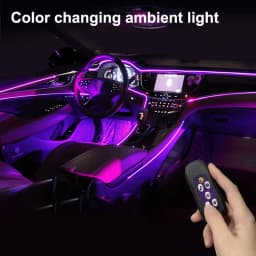 image-Car Led Atmosphere Lamp Usb Colorful Color Changing Center Console Instrument Panel Decorative Lamp Neon Light