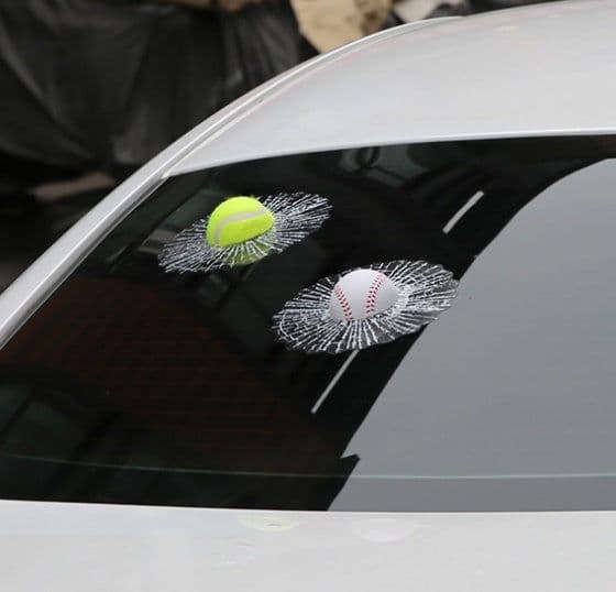 image-Hot 3D stereo football basketball tennis baseball tennis crazy car glass motor vehicle supplies wholesale labeling