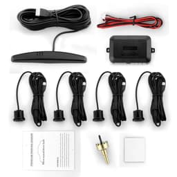 image-Car LED Crescent Buzzer Parking Sensor 4 Probes