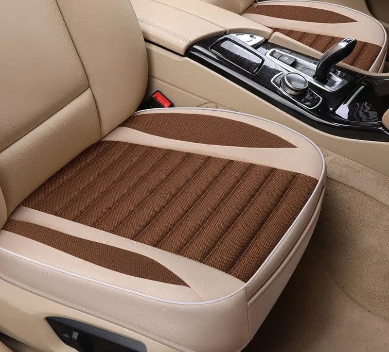 image-Car Seat Cover,Flax Cushion Seasons Universal Breathable For Most Four-Door Sedan&SUV Ultra-Luxury Car Seat Protection