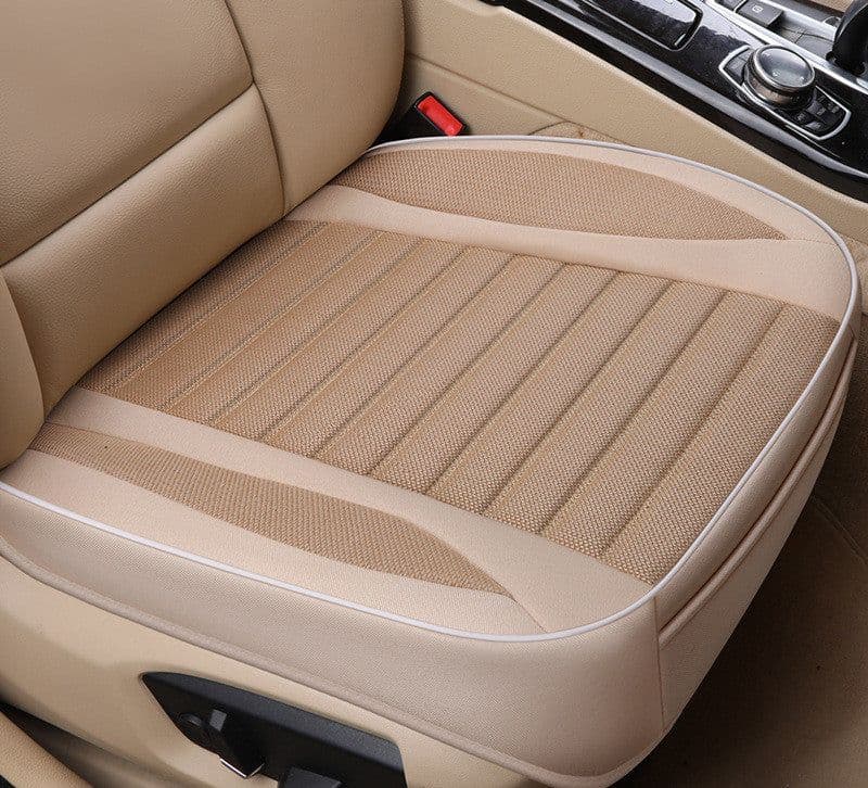 image-Car Seat Cover,Flax Cushion Seasons Universal Breathable For Most Four-Door Sedan&SUV Ultra-Luxury Car Seat Protection