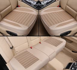 image-Car Seat Cover,Flax Cushion Seasons Universal Breathable For Most Four-Door Sedan&SUV Ultra-Luxury Car Seat Protection