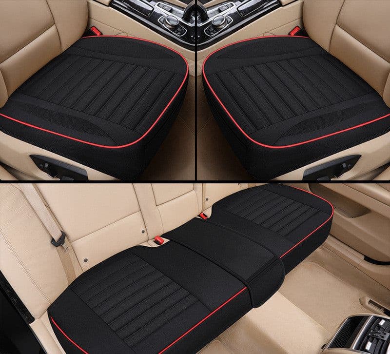image-Car Seat Cover,Flax Cushion Seasons Universal Breathable For Most Four-Door Sedan&SUV Ultra-Luxury Car Seat Protection