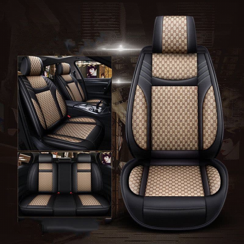 image-Linen Car Seat Cover Four-Season Universal Seat Cover