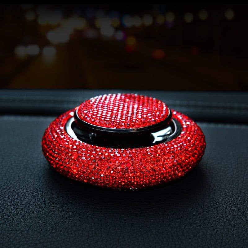image-Women Red Rhinestone Car Interior Accessories