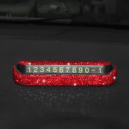 image-Women Red Rhinestone Car Interior Accessories