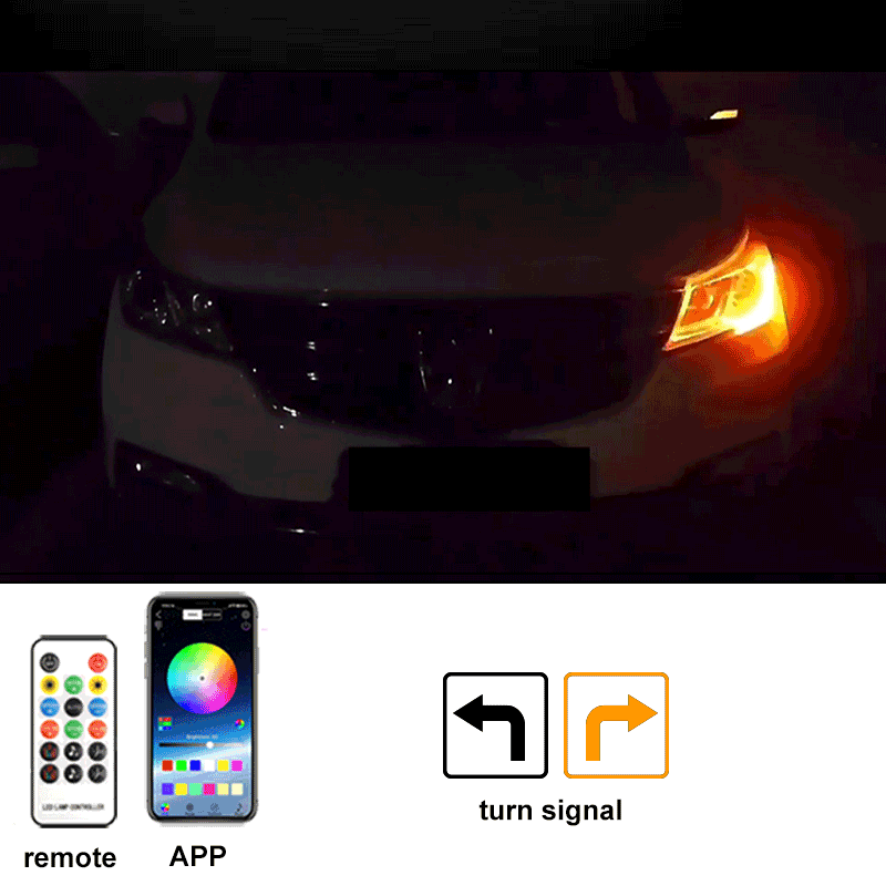 image-Automotive Engine Cover Through The Led Daily Running Light Screen Gap Atmosphere