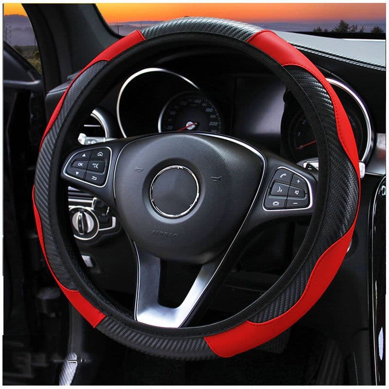 image-Car Steering Wheel Cover Carbon Fiber Sports Model Without Inner Ring