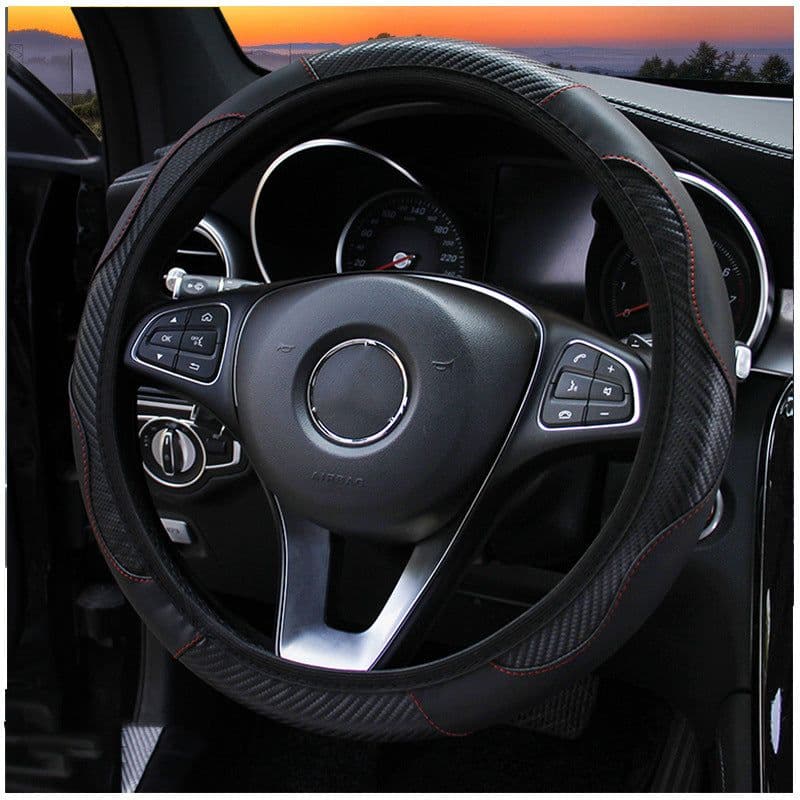 image-Car Steering Wheel Cover Carbon Fiber Sports Model Without Inner Ring