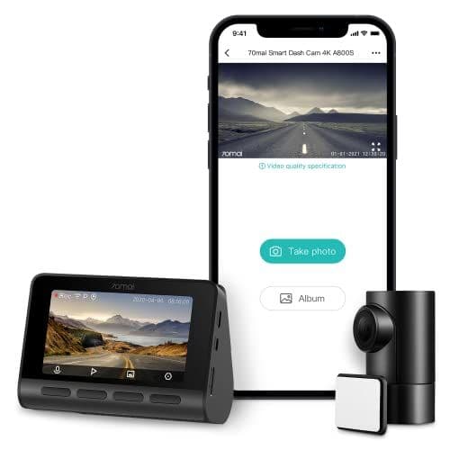 image-70mai A800S-1 4K Dash Cam Car DVR 24H Support Parking Monitor Rear Or Internal Camera