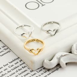 image-Romantic Heart Hand Hug Fashion Ring For Women Couple Jewelry Silver Color Punk Gesture Wedding Men Finger Accessories Gifts
