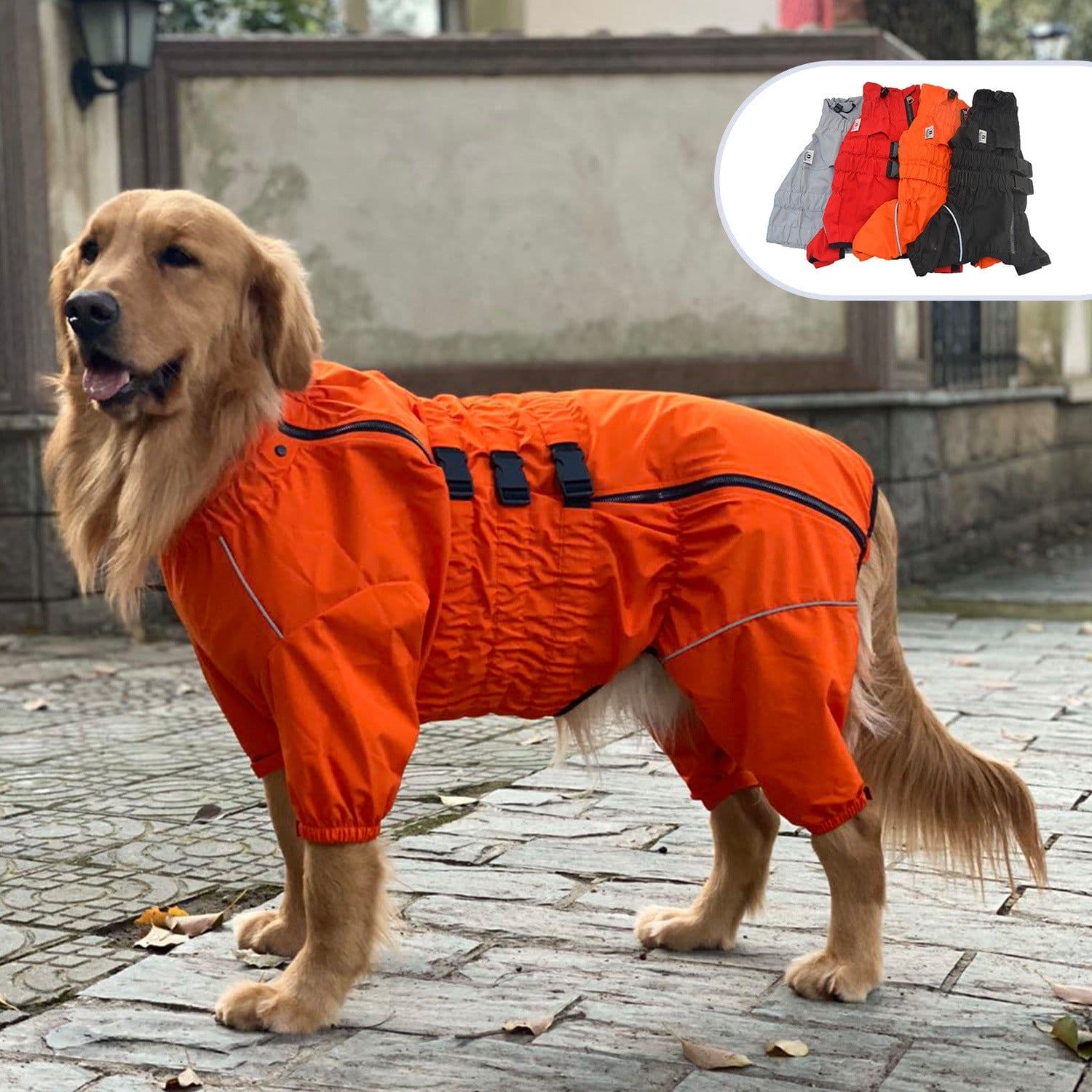 image-Pet Four-legged Dog Outdoor Clothing Raincoat