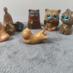image-Sandalwood Kitten Ornaments Cute Hippo Mini Wooden Cat Play