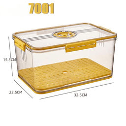 image-Refrigerator Storage Box Transparent Food Grade PET Plastic Storage Box