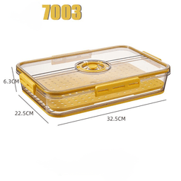 image-Refrigerator Storage Box Transparent Food Grade PET Plastic Storage Box