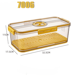image-Refrigerator Storage Box Transparent Food Grade PET Plastic Storage Box