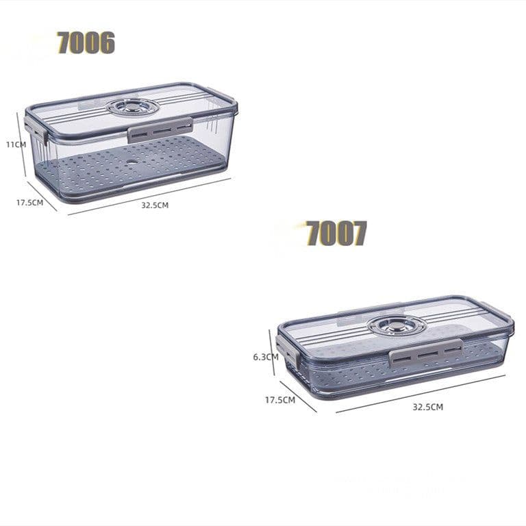 image-Refrigerator Storage Box Transparent Food Grade PET Plastic Storage Box