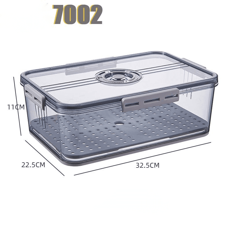 image-Refrigerator Storage Box Transparent Food Grade PET Plastic Storage Box