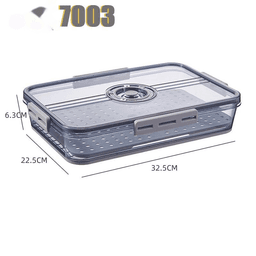 image-Refrigerator Storage Box Transparent Food Grade PET Plastic Storage Box