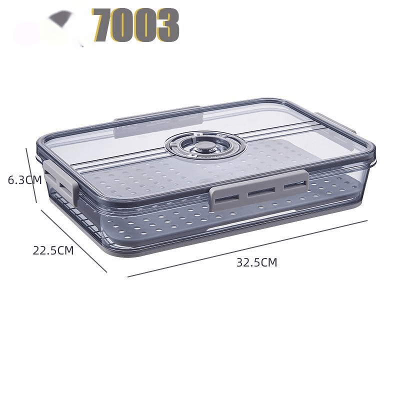 image-Refrigerator Storage Box Transparent Food Grade PET Plastic Storage Box