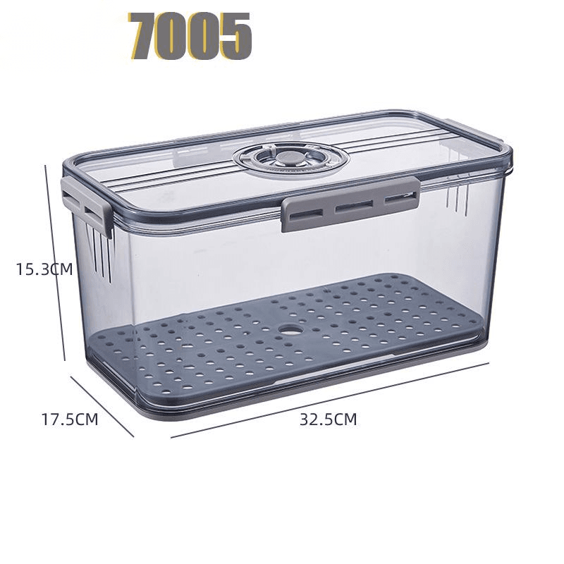 image-Refrigerator Storage Box Transparent Food Grade PET Plastic Storage Box