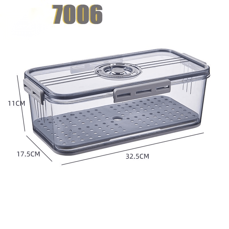 image-Refrigerator Storage Box Transparent Food Grade PET Plastic Storage Box