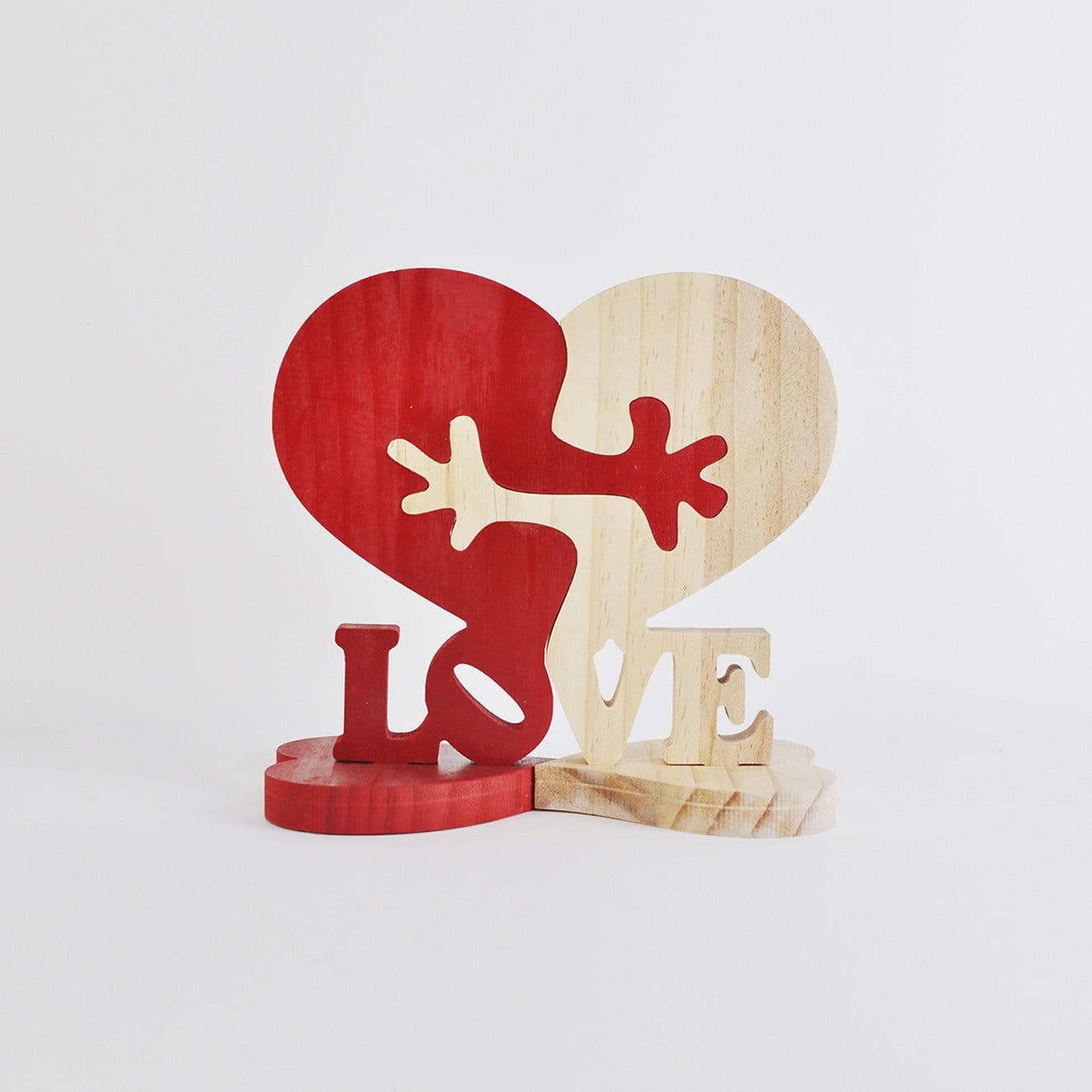 image-Heart-shaped Wooden Decoration Valentine's Day Gift