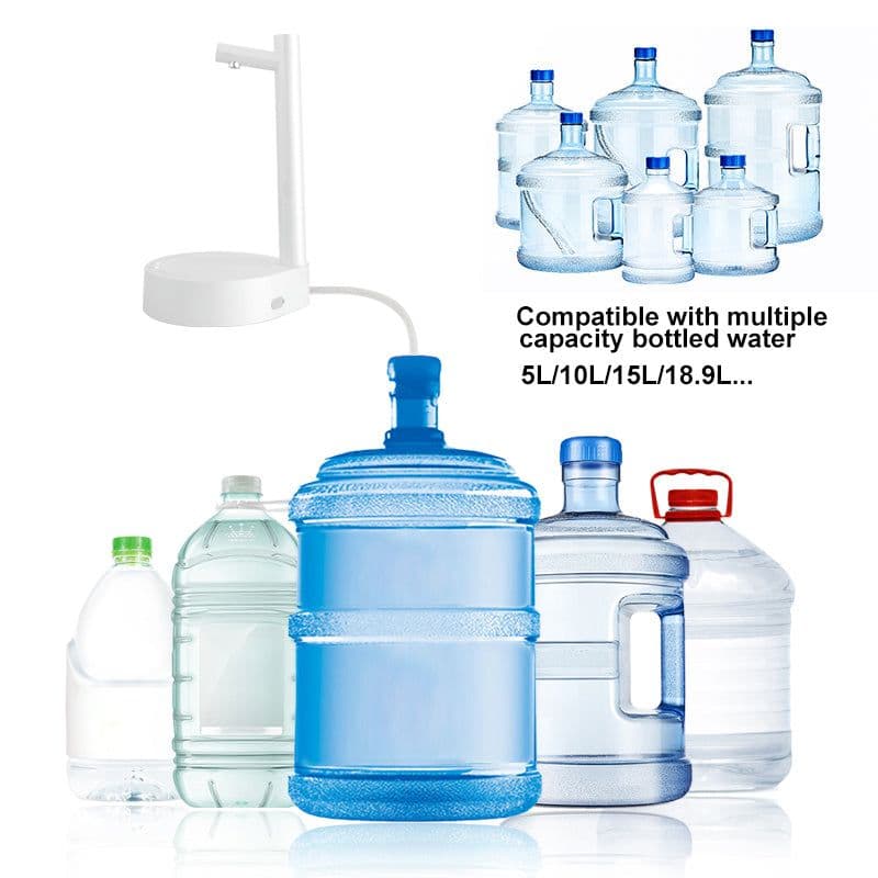 image-Desk Dispenser Electric Water Gallon Automatic Water Bottle Dispenser Rechargeable Water Dispenser