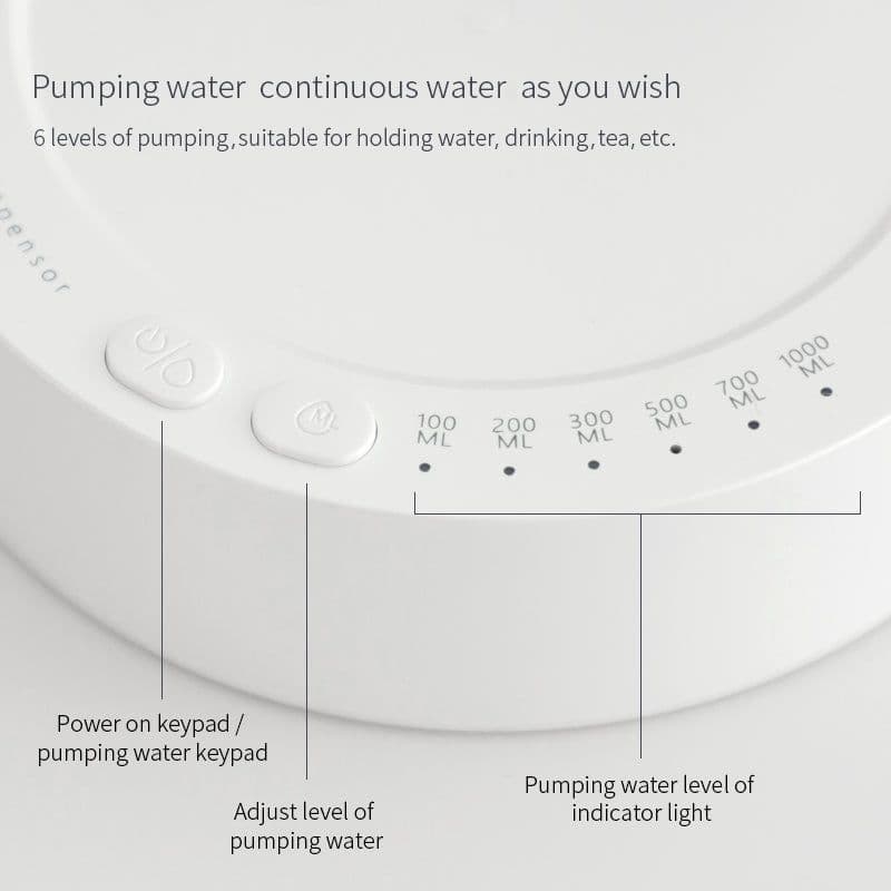 image-Desk Dispenser Electric Water Gallon Automatic Water Bottle Dispenser Rechargeable Water Dispenser
