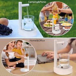 image-Desk Dispenser Electric Water Gallon Automatic Water Bottle Dispenser Rechargeable Water Dispenser